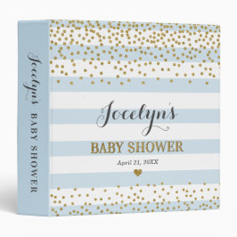 Blue Gold Baby Boy Shower Organizer Keepake Album 3,8 Cm Ordner