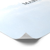 Blue Gold Baby of our Dreams Willkommen Poster (Ecke)