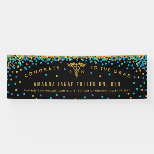 Blue & Gold Banner für die Kurspartei (Horizontal)