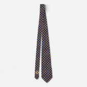 Blue Gold Baseball Icon Necktie Krawatte (Rückseite)