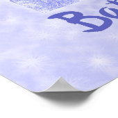 Blue & Gold Bat Mitzvah Begrüßungszeichen Poster (Ecke)