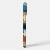 Blue gold beige and bronze textured stripes Case-Mate iPhone hülle (Rückseite / Rechts)