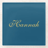 Blue Gold Beruflich Trendy Minimalistisch Name