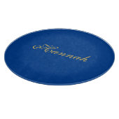 Blue Gold Beruflich Trendy Minimalistisch Name Schneidebrett (Ecke)