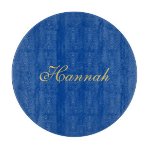 Blue Gold Beruflich Trendy Minimalistisch Name Schneidebrett