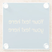 Blue Gold Beruflich Trendy Minimalistischer Eigent Glasuntersetzer (Rückseite)