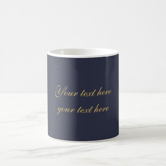 Blue Gold Beruflich Trendy Minimalistischer Eigent Kaffeetasse (Mittel)