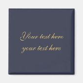 Blue Gold Beruflich Trendy Minimalistischer Eigent Magnet (Vorne)