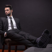 Blue & Gold Bitcoin Crypto Coin Muster Krawatte