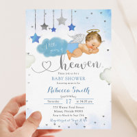 Blue Gold Blonde Baby Angel Baby Dusche