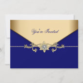 Blue Gold Blue Corporate Party Event Template Einladung (Vorderseite)