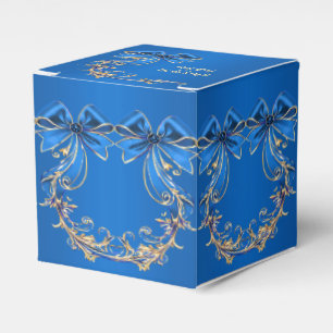 Blue Gold Blume Geschenkboxen Geschenkschachtel