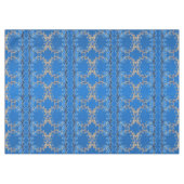 Blue Gold Blume Holiday Tableclout Tischdecke (Vorderseite (Horizontal))