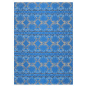 Blue Gold Blume Holiday Tableclout Tischdecke (Vorderseite)