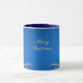Blue Gold Blume Holiday Tasse (Zentrum)