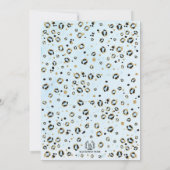 Blue Gold Boho Jungle Safari Zwei Wilde 2. Geburts Einladung (Rückseite)