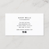 Blue Gold Border Moderne Beruflich Visitenkarte (Rückseite)