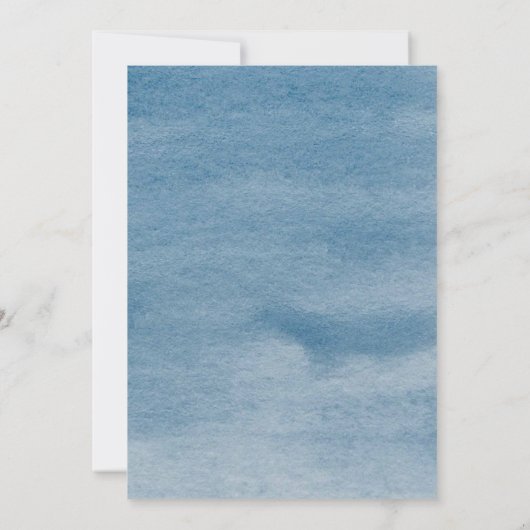 Blue Gold Boy Storybook Theme Baby Dusche Einladung (Rückseite)