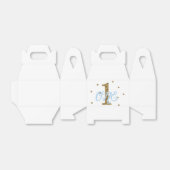 Blue & Gold Boys 1. Geburtstag Gastgeschenk Geschenkschachtel (Ungefaltet)