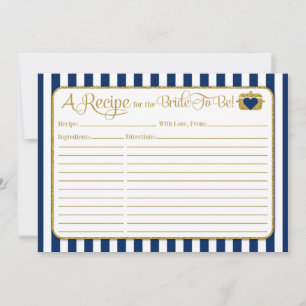 Blue Gold Brautparty Rezept Card