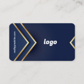 Blue Gold Business Card Visitenkarte (Vorderseite)