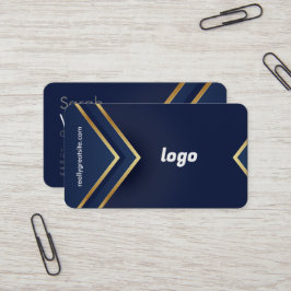 Blue Gold Business Card Visitenkarte