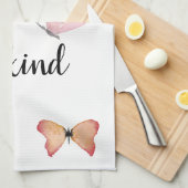 Blue Gold Butterfly inspirierendes Zitat freundlic Geschirrtuch (Viertel Falte)