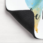 Blue Gold Butterfly inspirierendes Zitat freundlic Mousepad (Ecke)