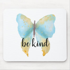 Blue Gold Butterfly inspirierendes Zitat freundlic Mousepad