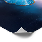 Blue & Gold Butterfly Poster (Ecke)