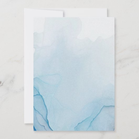 Blue Gold Butterfly Princess Quinceñera Dankeskarte (Rückseite)