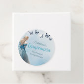 Blue Gold Butterfly Princess Quinceñera Geschenkanhänger (Beispiel)