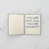 Blue & Gold C14 Verabreden Pun Ancient Joke Karte (Innenseite)