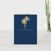 Blue Gold Cabo San Lucas Mexico Wedding Passport Einladung (Rückseite)