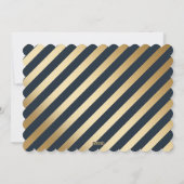 Blue Gold Calligraphy Frohe Weihnachten (Rückseite)