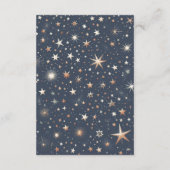 Blue & Gold Celestial Wedding Begleitkarte (Rückseite)