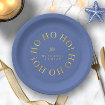 Blue Gold Christmas Ho Ho Ho ID1009