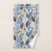 Blue Gold Christmas Merry Pattern#21 ID1009 Badhandtuch Set (Handtuch)