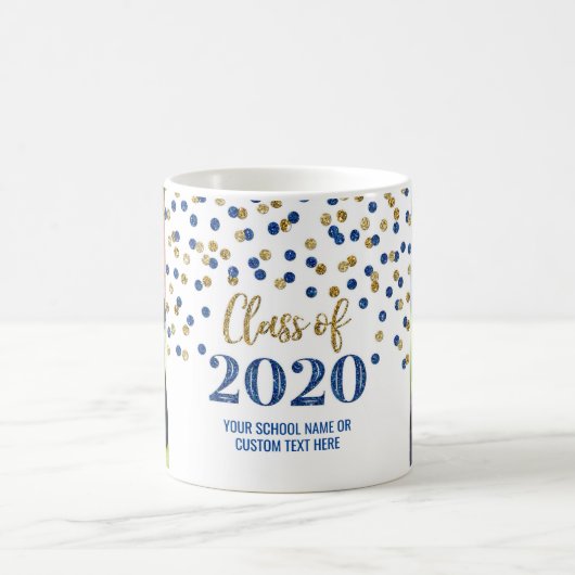 Blue Gold Class 2020 Foto Abschluss Tasse (Mittel)