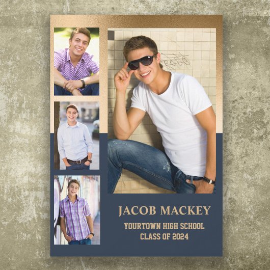 Blue Gold Class 2024 High School Foto Ankündigung