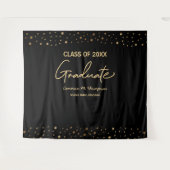 Blue Gold Class Abschluss Foto Background Graduate Wandteppich (Vorderseite (Horizontal))