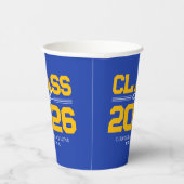 Blue & Gold Class Abschluss Pappbecher (Rechts)