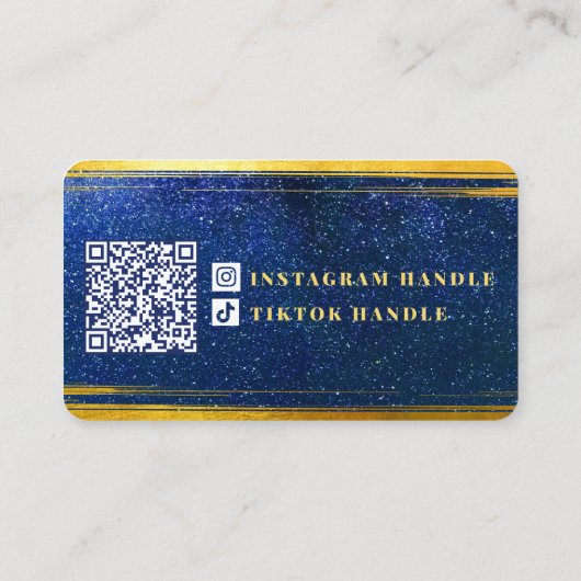 Blue Gold Class Feminine Celestial Visitenkarte (Rückseite)