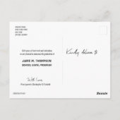 Blue Gold Class of 2025 Abschluss Ankündigung Postkarte (Rückseite)