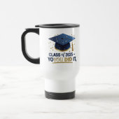 Blue & Gold Class of 2025 Abschluss Travel Mug Reisebecher (Links)