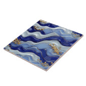 Blue Gold Coastal Beach Wasserwaden Fliese (Seite)