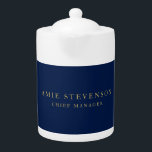 Blue Gold Colors Beruflich Classic Schlicht<br><div class="desc">Erleben Sie dieses moderne,  elegante Design. Diese Vorlage kann an alle beruflichen Beruf angepasst werden.</div>