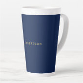 Blue Gold Colors Beruflich Trendy Moderne Schlicht Milchtasse (Rechte Ecke)