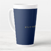 Blue Gold Colors Beruflich Trendy Moderne Schlicht Milchtasse (Linke Ecke)