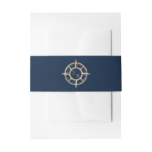 Blue Gold Compass Monogram Passport